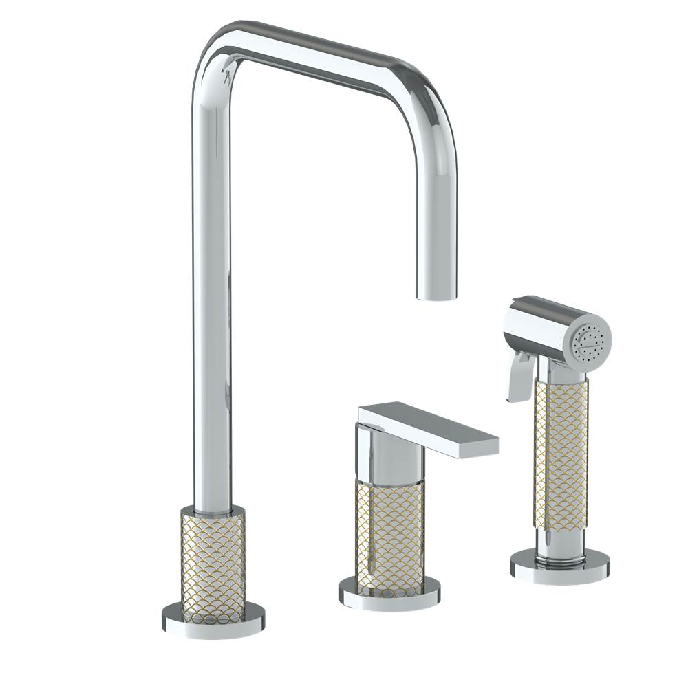 Watermark 71-7.1.3A-LLO6V Deck Mounted 3 Hole Square Top Kitchen Set - Includes Side Spray - Parent