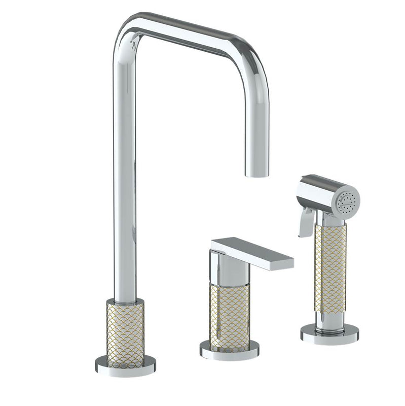 Watermark 71-7.1.3A-LLO6V Deck Mounted 3 Hole Square Top Kitchen Set - Includes Side Spray - Parent