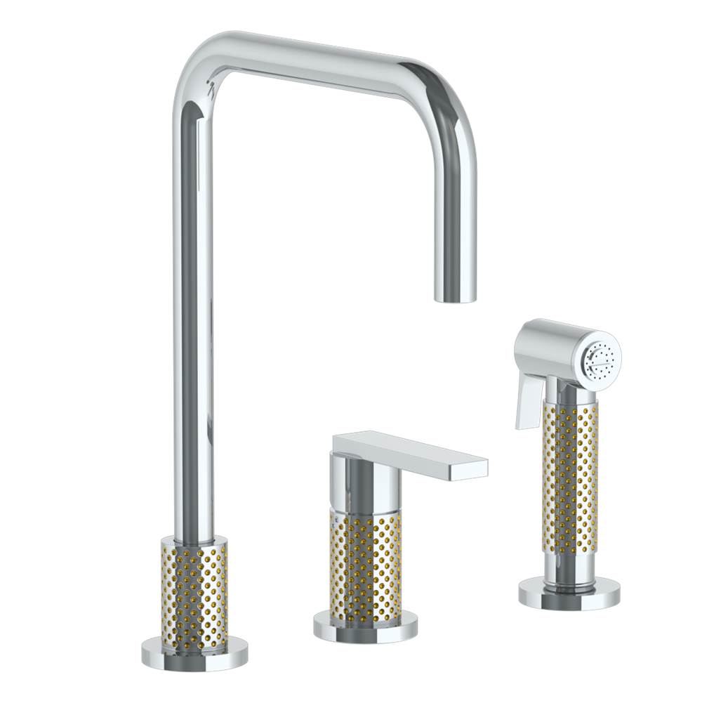 Watermark 71-7.1.3A-LLP5V Deck Mounted 3 Hole Square Top Kitchen Set - Includes Side Spray - Parent