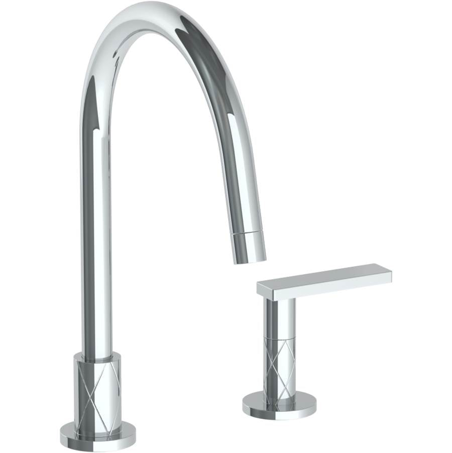 Watermark 71-7.1.3G-LLD4 Lily Deck Mounted 2 Hole Gooseneck Kitchen Faucet