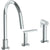 Watermark 71-7.1.3GA-LLP5 Lily Deck Mounted 3 Hole Gooseneck Kitchen Set - Includes Side Spray
