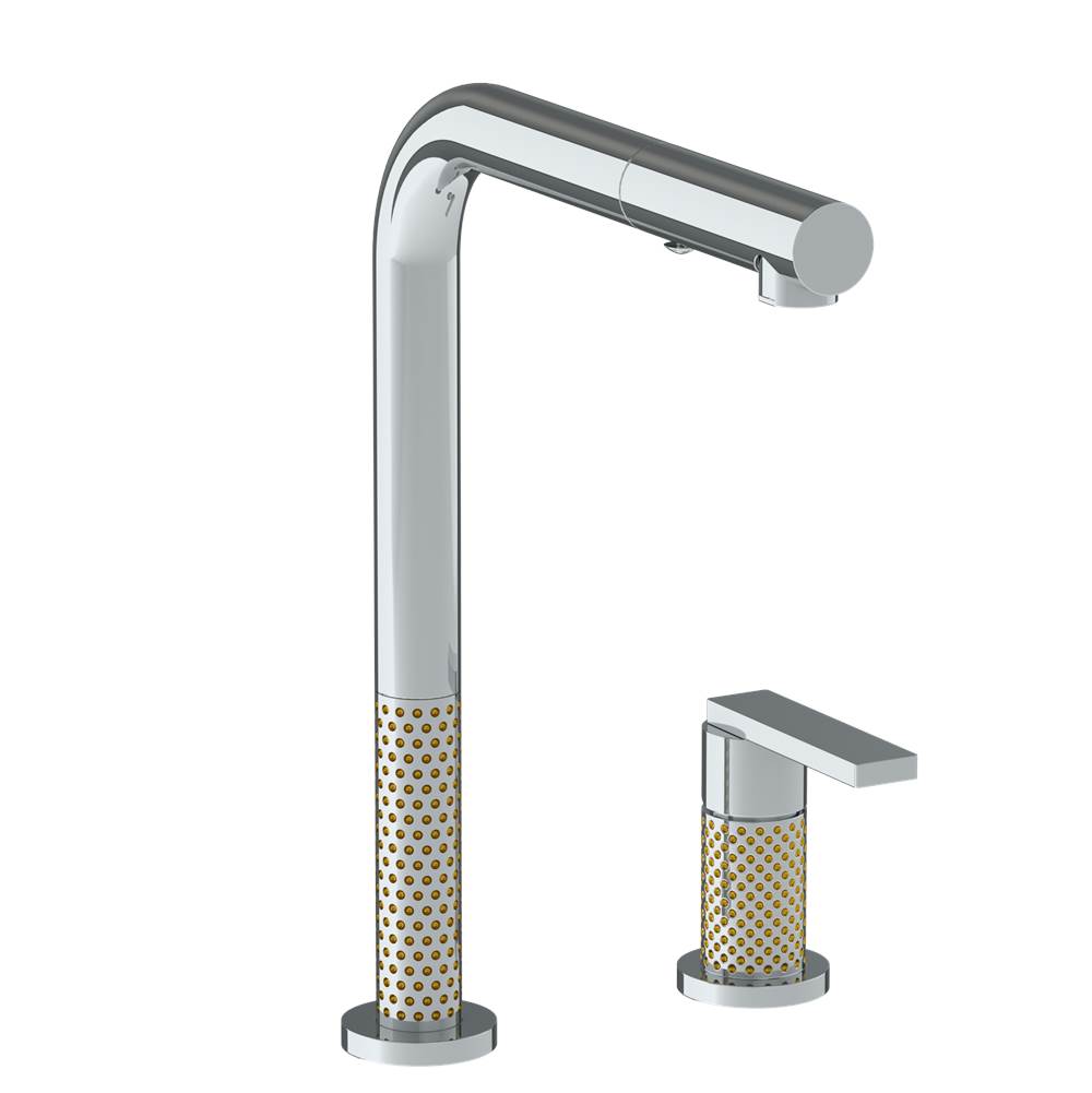 Watermark 71-7.1.3P1-LLP5V Deck Mounted 2 Hole Square Top Kitchen Faucet With Pull Out Spray - Parent