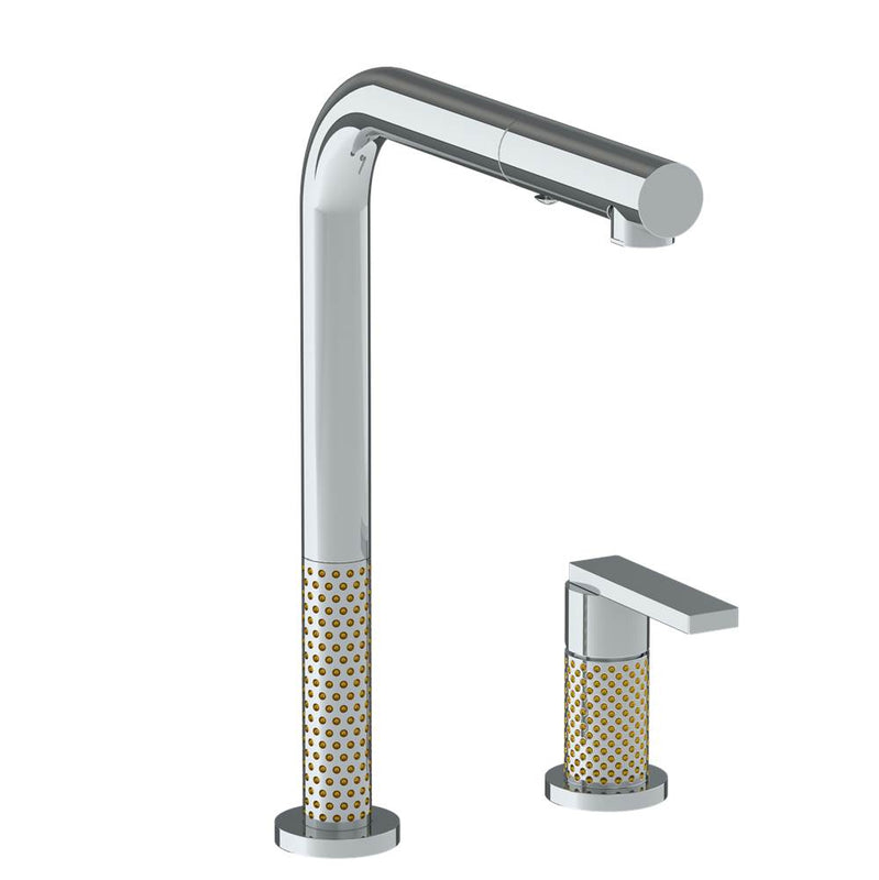Watermark 71-7.1.3P1-LLP5V Deck Mounted 2 Hole Square Top Kitchen Faucet With Pull Out Spray - Parent
