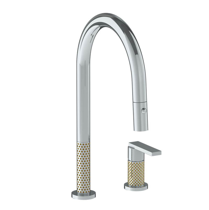 Watermark 71-7.1.3PG2-LLP5V Deck Mounted 2 Hole Gooseneck Kitchen Faucet With Pull Down Spray - Parent