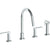 Watermark 71-7.1G-LLP5 Lily Deck Mounted 4 Hole Gooseneck Kitchen Set - Includes Side Spray
