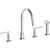 Watermark 71-7.1G-LLP5 Lily Deck Mounted 4 Hole Gooseneck Kitchen Set - Includes Side Spray