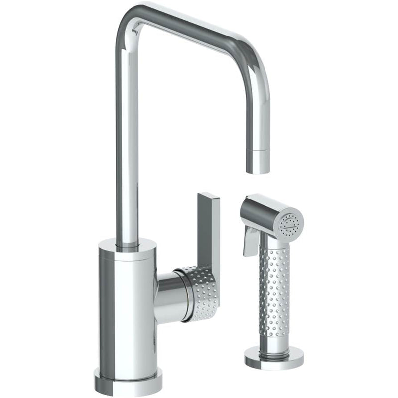 Watermark 71-7.4-LLP5 Lily Deck Mounted 2 Hole Square Top Kitchen Set - Includes Side Spray