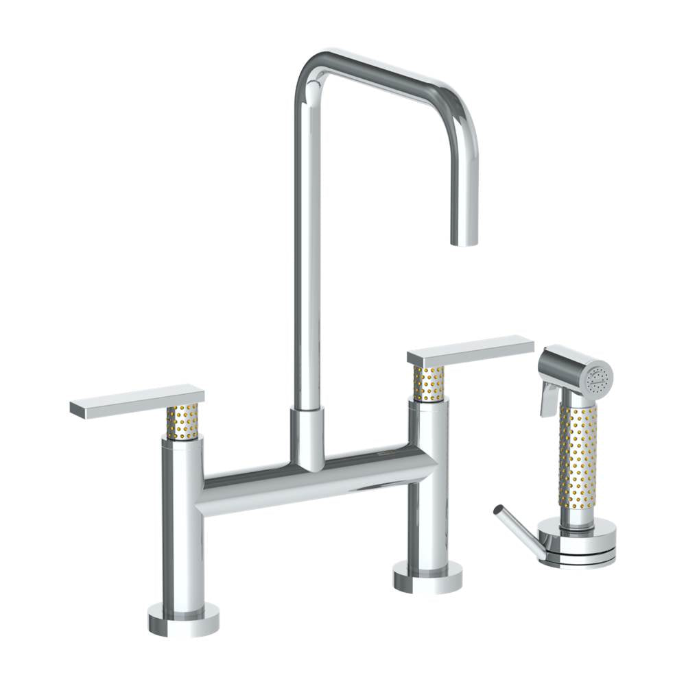 Watermark 71-7.65-LLP5 Deck Mounted Bridge Square Top Kitchen Faucet With Independent Side Spray - Parent