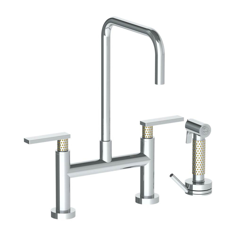 Watermark 71-7.65-LLP5 Deck Mounted Bridge Square Top Kitchen Faucet With Independent Side Spray - Parent