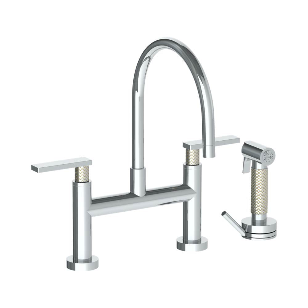 Watermark 71-7.65G-LLO6 Deck Mounted Bridge Gooseneck Kitchen Faucet With Independent Side Spray - Parent
