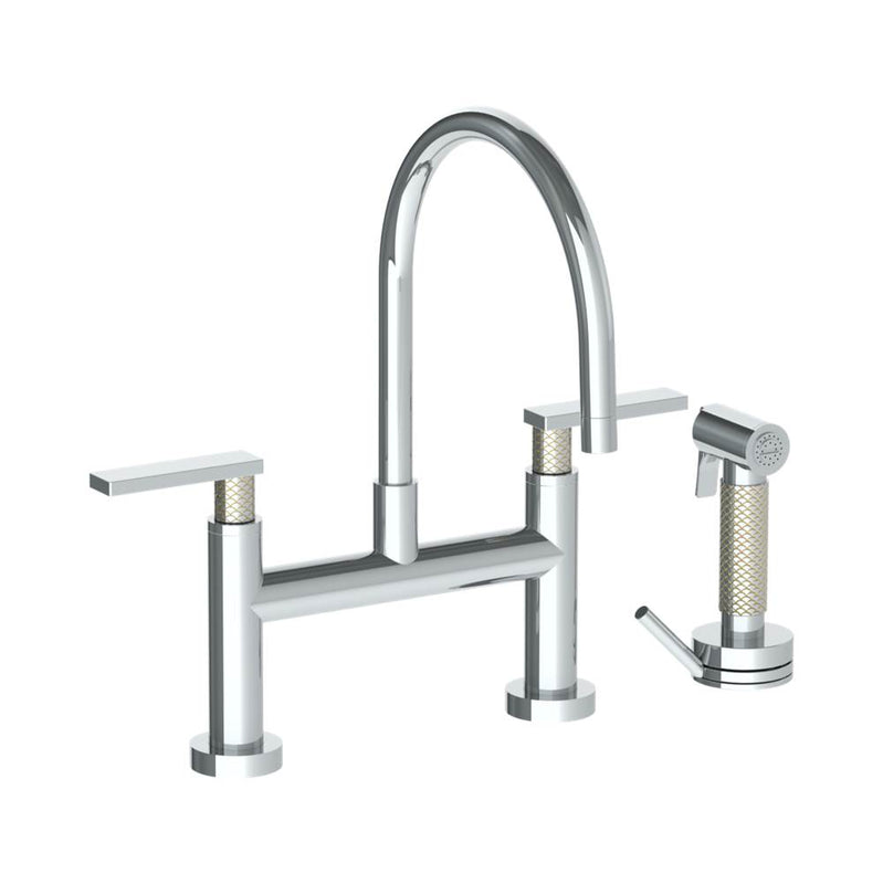 Watermark 71-7.65G-LLO6 Deck Mounted Bridge Gooseneck Kitchen Faucet With Independent Side Spray - Parent