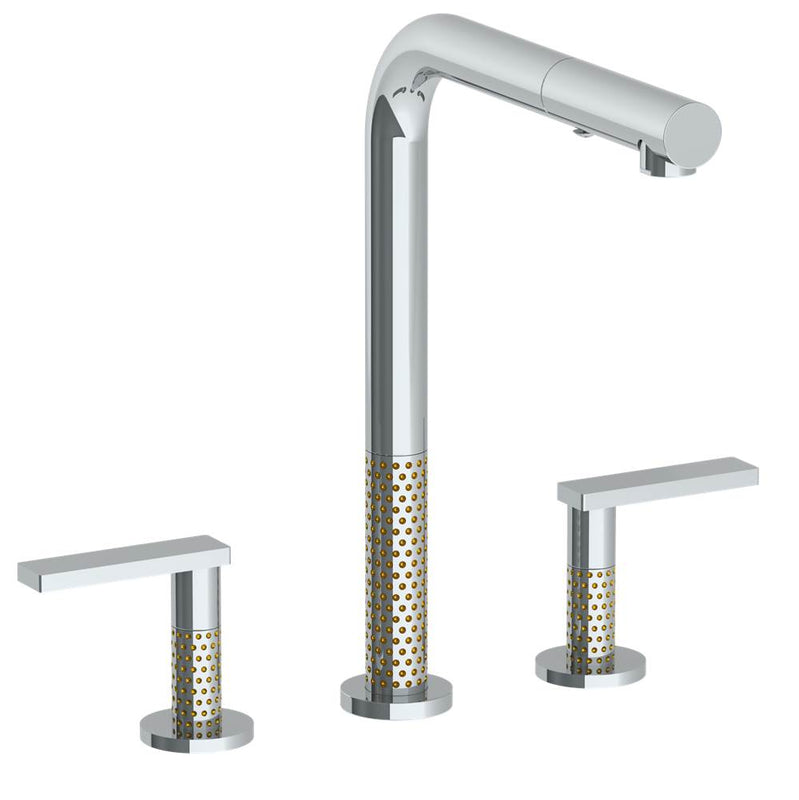 Watermark 71-7P1-LLP5 Deck Mounted 3 Hole Square Top Kitchen Faucet With Pull Out Spray - Parent