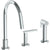 Watermark 71-7.1.3GA-LLP5 Lily Deck Mounted 3 Hole Gooseneck Kitchen Set - Includes Side Spray - Parent