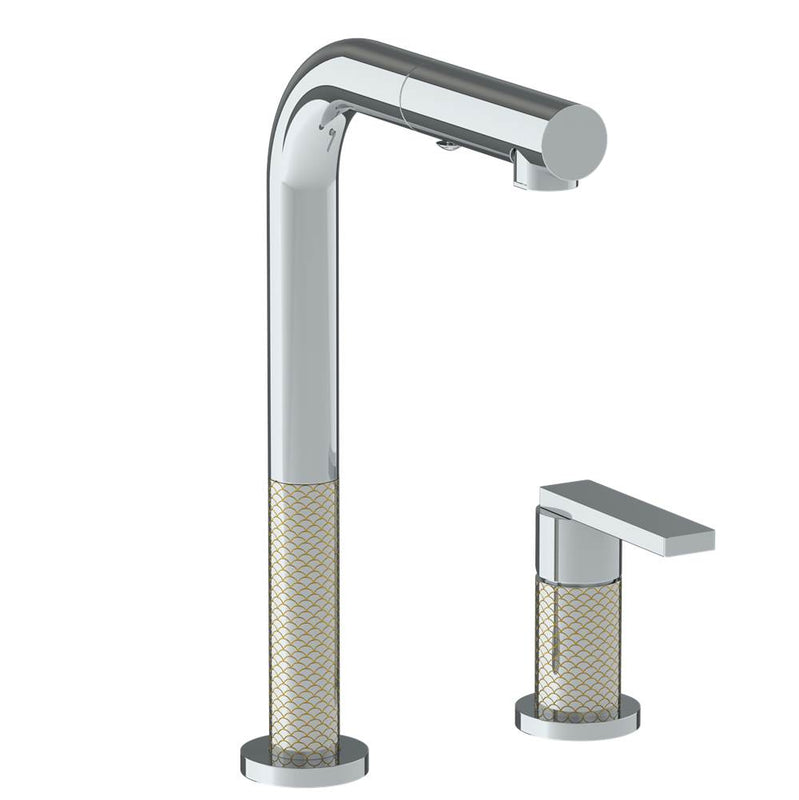 Watermark 71-9.1.3P1-LLO6V Deck Mounted 2 Hole Square Top Prep Faucet With Pull Out Spray - Parent