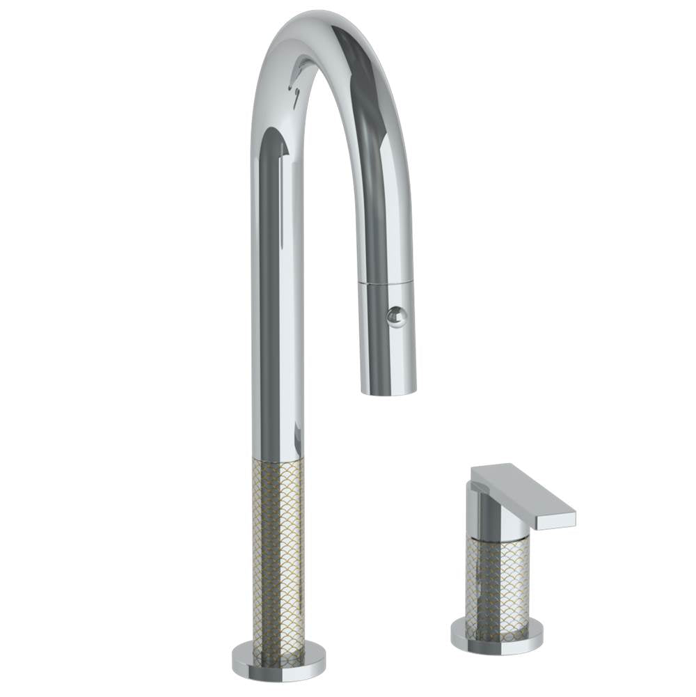 Watermark 71-9.1.3PG2-LLO6V Deck Mounted 2 Hole Gooseneck Prep Faucet With Pull Down Spray - Parent