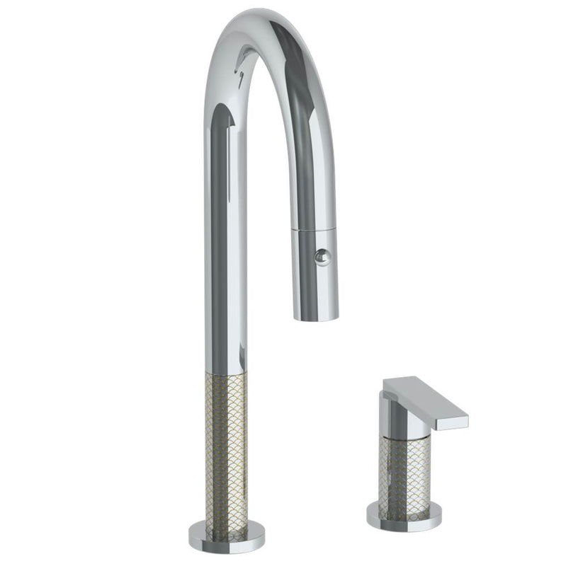 Watermark 71-9.1.3PG2-LLO6V Deck Mounted 2 Hole Gooseneck Prep Faucet With Pull Down Spray - Parent