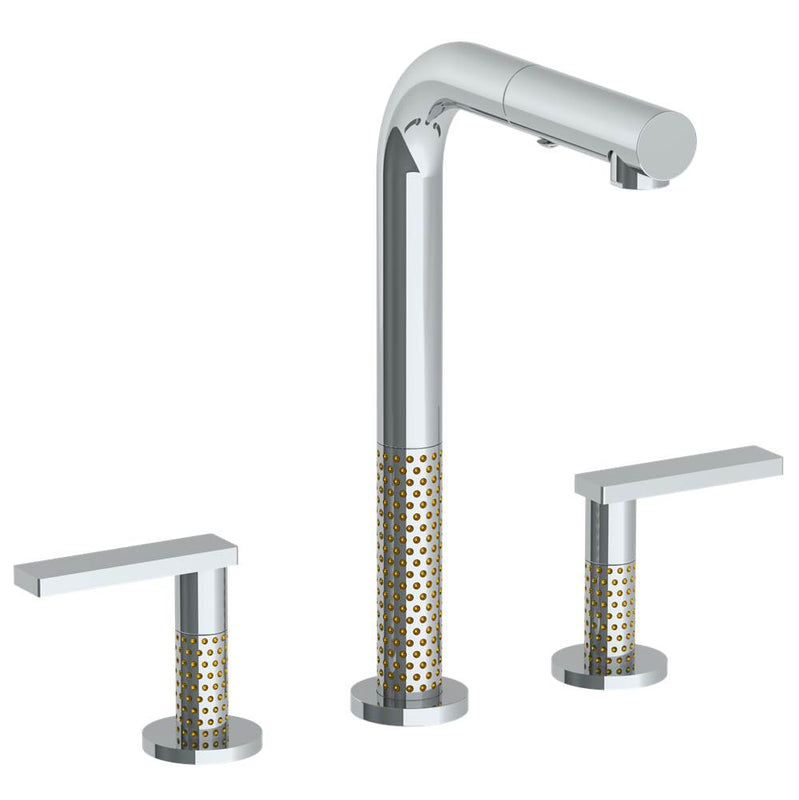 Watermark 71-9P3-LLP5 Deck Mounted 3 Hole Square Top Prep Faucet With Pull Out Spray - Parent