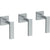 Watermark 71-WTR3-LLD4 Lily Wall Mounted 3-Valve Shower Trim
