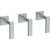 Watermark 71-WTR3-LLP5 Lily Wall Mounted 3-Valve Shower Trim