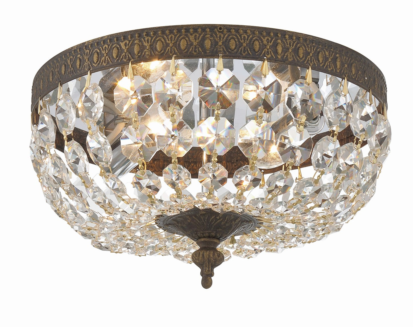 Crystorama 710-CL-I 2 Light Clear Italian Crystal Ceiling Mount