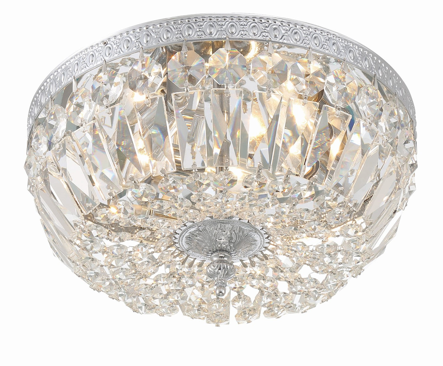 Crystorama 712-CL-MWP 3 Light Hand Cut Crystal Ceiling Mount - Parent