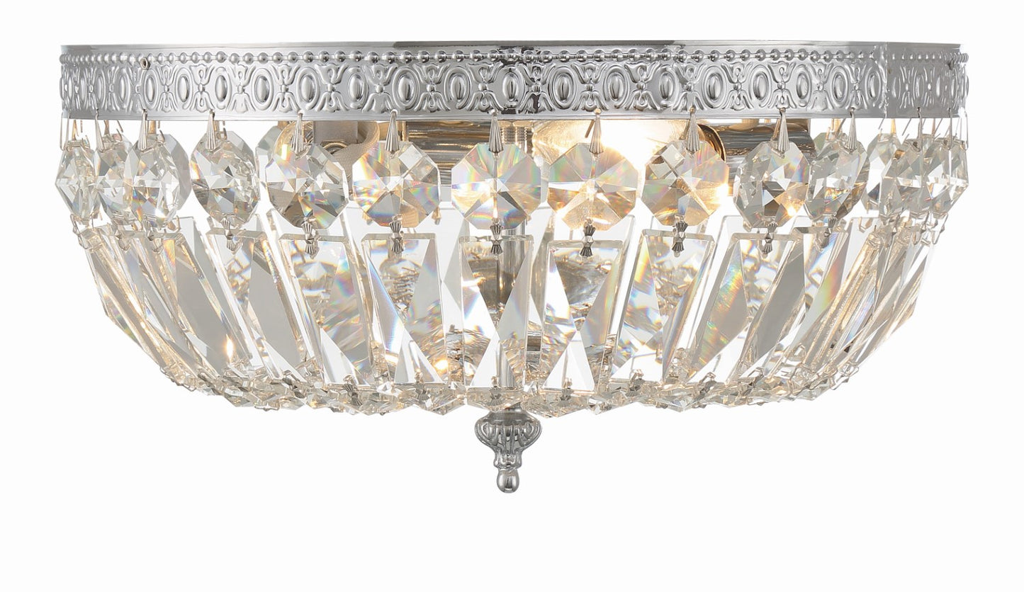 Crystorama 712-CL-MWP 3 Light Hand Cut Crystal Ceiling Mount - Parent