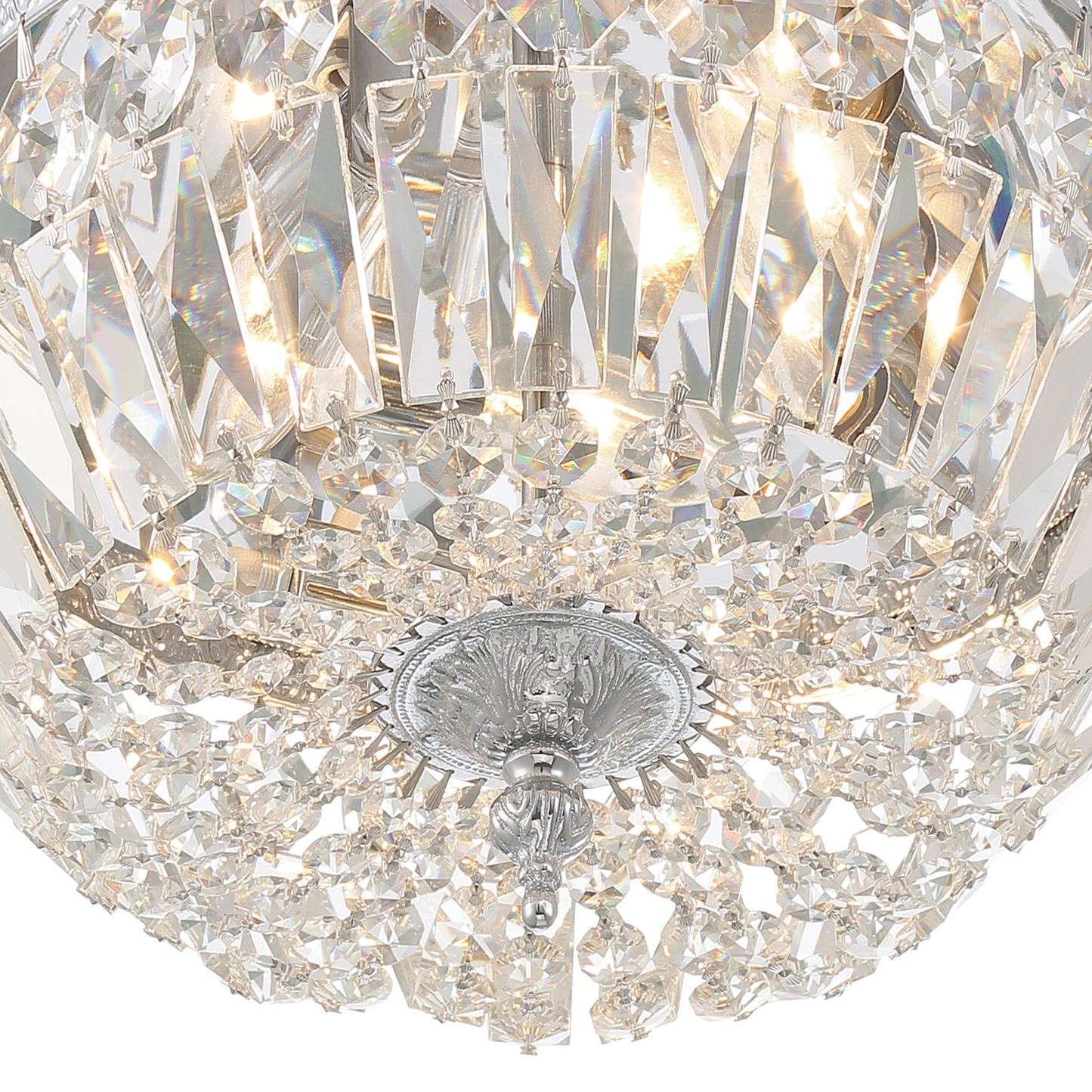 Crystorama 712-CL-MWP 3 Light Hand Cut Crystal Ceiling Mount - Parent