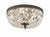 Crystorama 712-CL-SAQ 3 Light Spectra Crystal Ceiling Mount