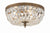 Crystorama 712-CL-MWP 3 Light Hand Cut Crystal Ceiling Mount