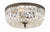 Crystorama 714-CL-SAQ 3 Light Spectra Crystal Ceiling Mount