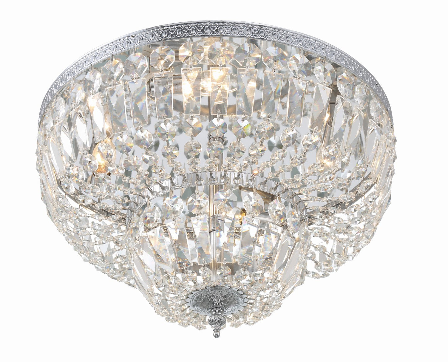 Crystorama 718-CL-MWP 4 Light Clear Hand Cut Ceiling Mount - Parent