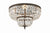 Crystorama 718-CL-MWP 4 Light Clear Hand Cut Ceiling Mount