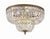 Crystorama 718-CL-MWP 4 Light Clear Hand Cut Ceiling Mount