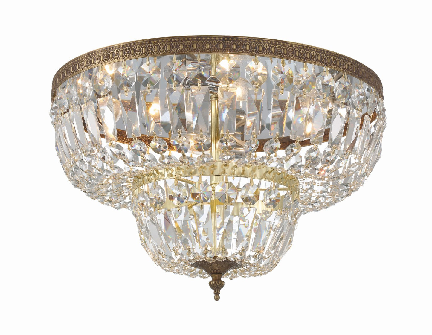 Crystorama 718-CL-SAQ 4 Light Spectra Crystal Ceiling Mount