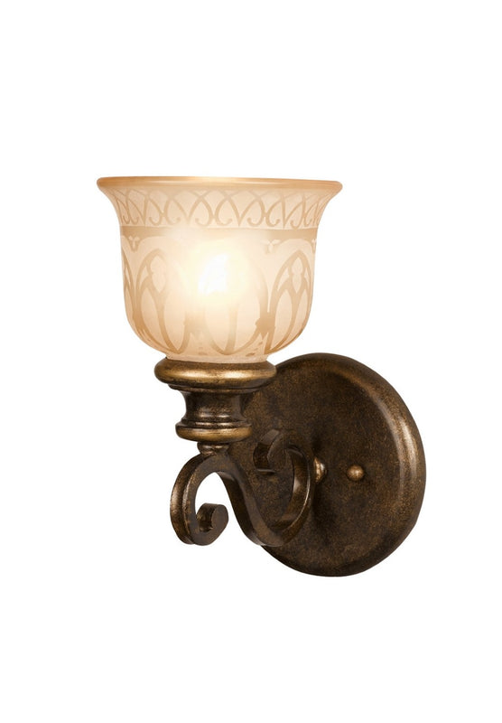 Crystorama 7401-BU Norwalk 1 Light Wall Mount - Bronze Umber