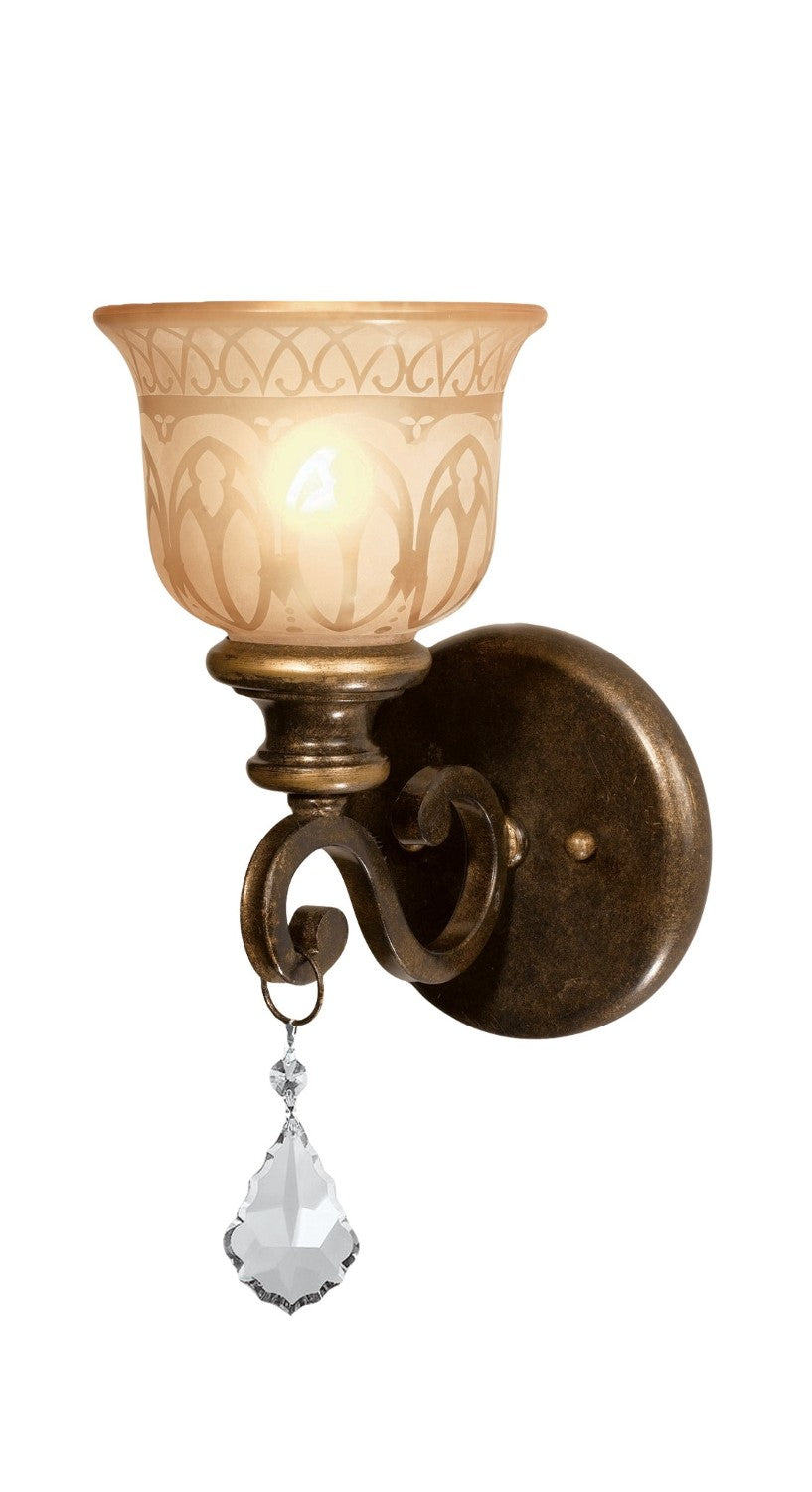 Crystorama 7501-BU-CL-MWP Norwalk 1 Light Clear Crystal Wall Mount - Bronze Umber