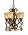 Crystorama 7504-BU-GT-MWP Norwalk 4 Light Golden Teak Crystal Mini Chandelier - Bronze Umber
