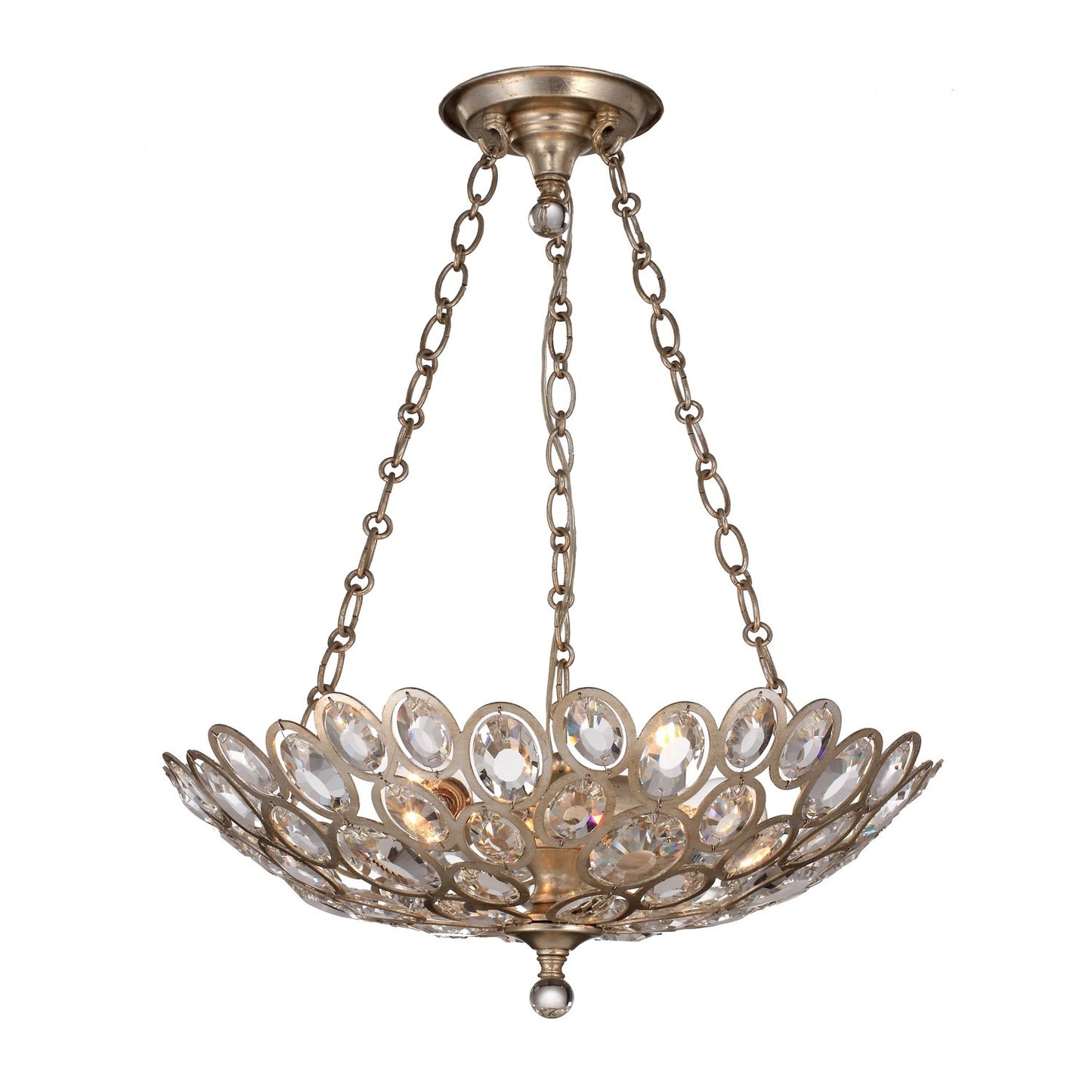 Crystorama 7584-DT Sterling 3 Light Chandelier - Distressed Twilight