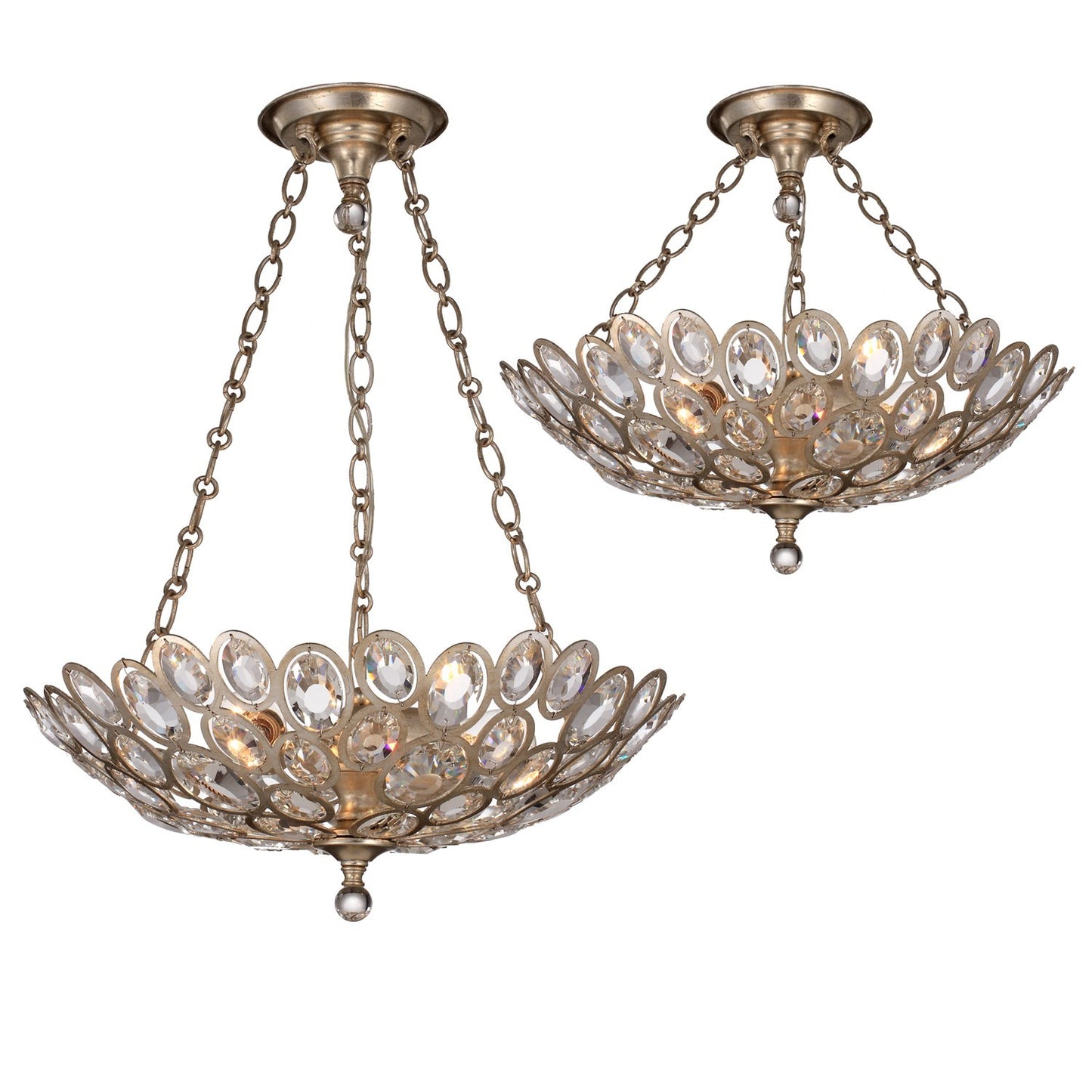Crystorama 7584-DT Sterling 3 Light Chandelier - Distressed Twilight