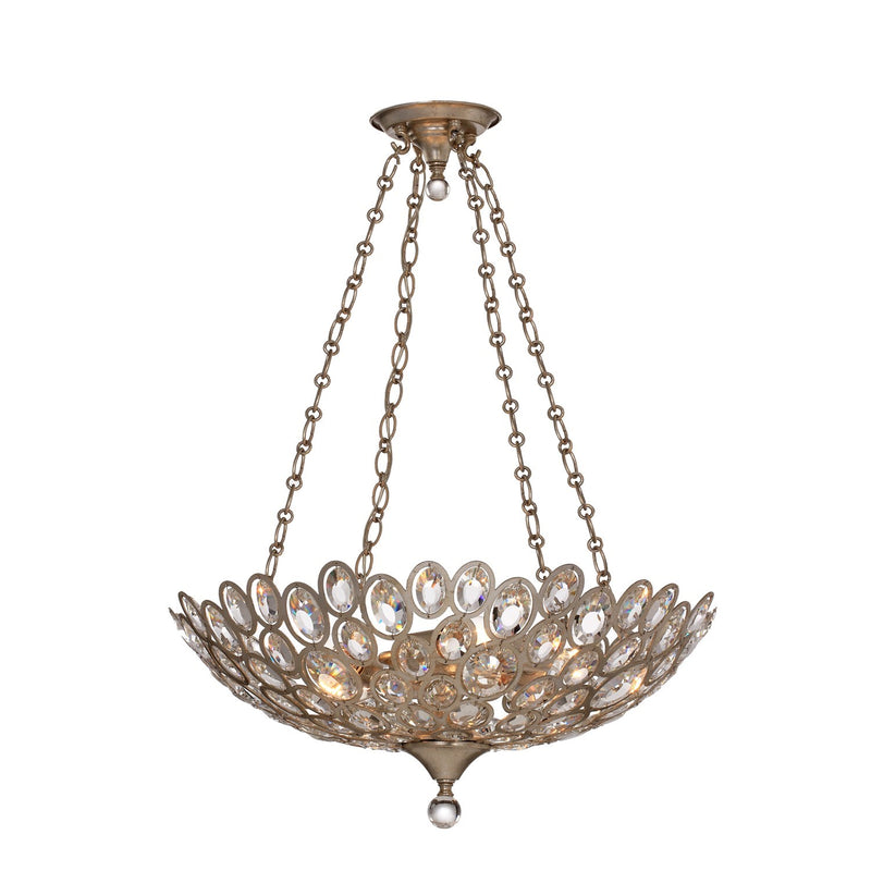Crystorama 7587-DT Sterling 5 Light Chandelier - Distressed Twilight