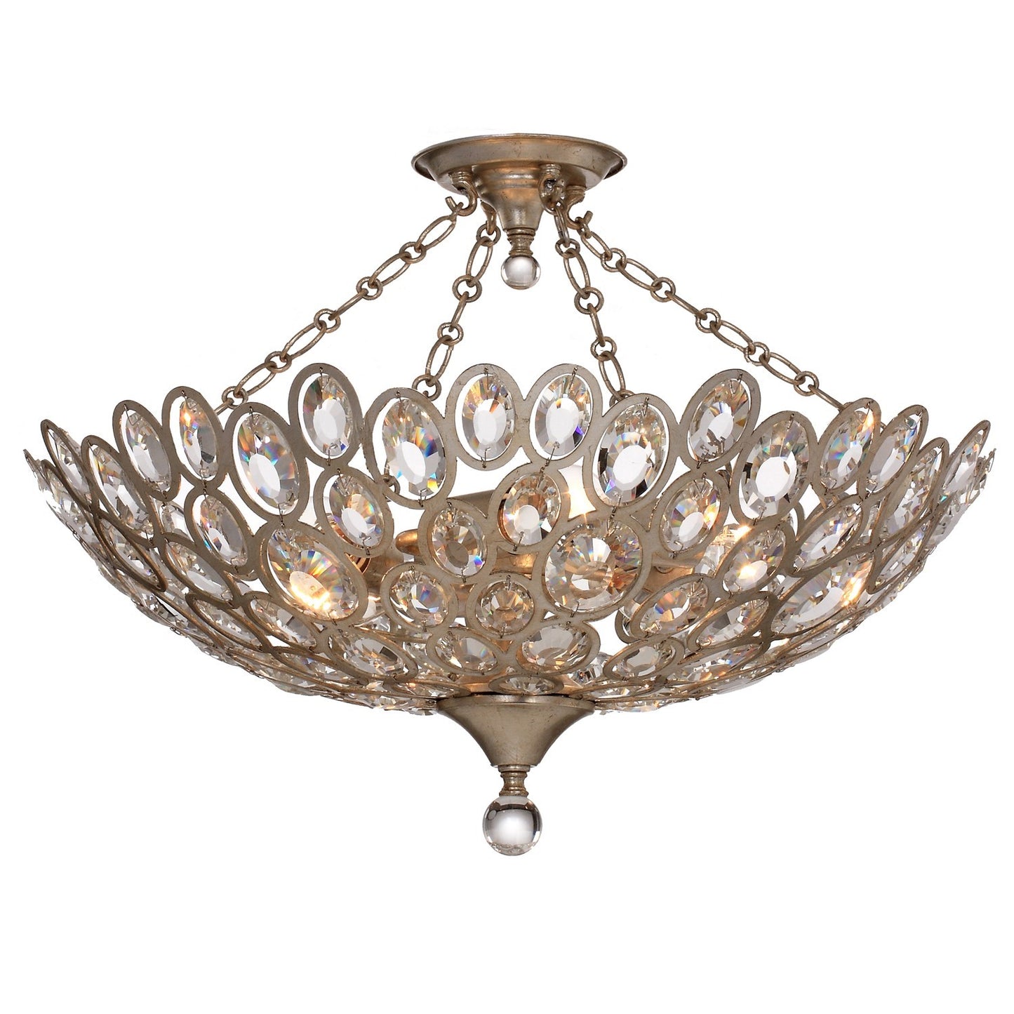 Crystorama 7587-DT_CEILING Sterling 5 Light Ceiling Mount - Distressed Twilight
