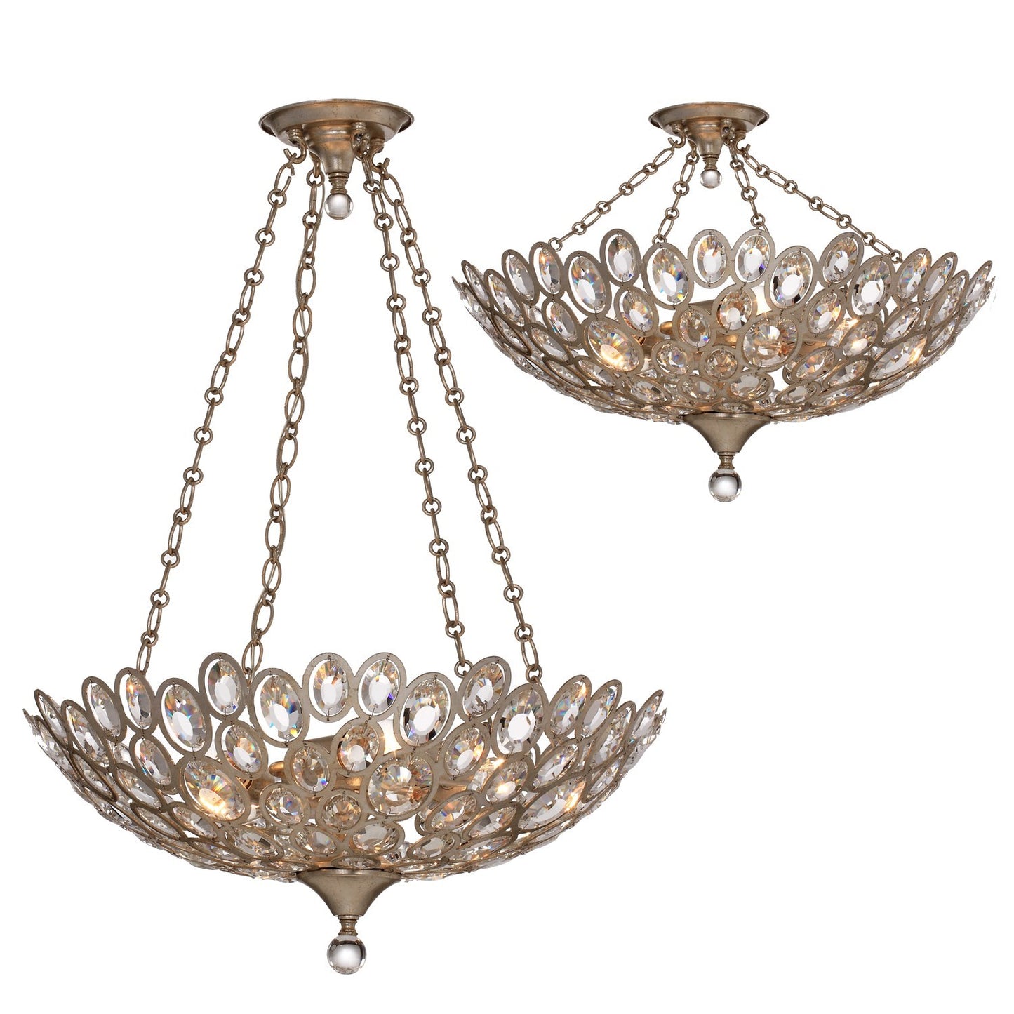 Crystorama 7587-DT_CEILING Sterling 5 Light Ceiling Mount - Distressed Twilight