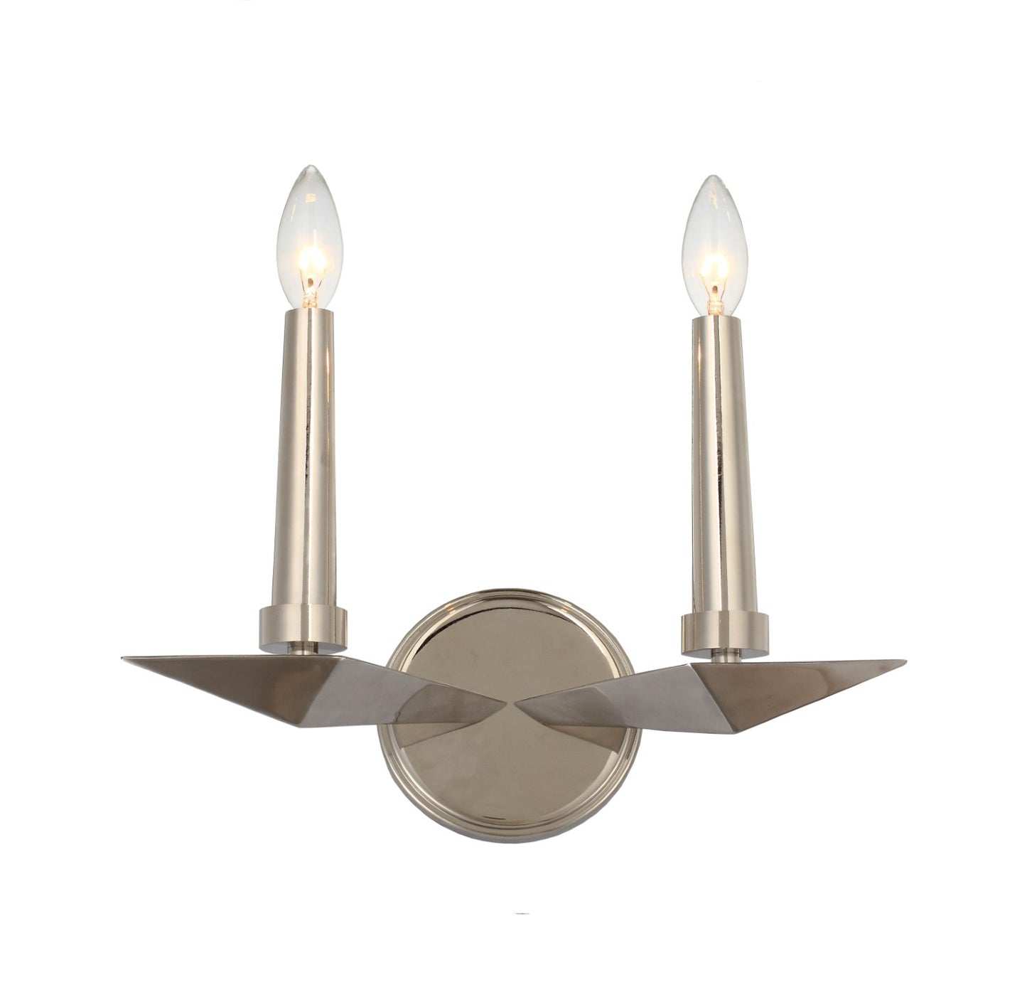Crystorama 7592-PN Palmer 2 Light Wall Mount - Polished Nickel