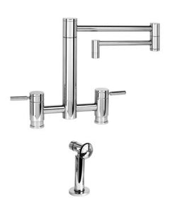 Waterstone 7600-18-1 Hunley Bridge Faucet - 18" Articulated Spout w/Side Spray