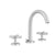 Jaclo 7770-T461-0.5 Uptown Contempo Slim Faucet With Round Escutcheons & Contempo Slim Cross Handles- 0.5 Gpm
