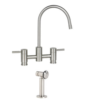 Waterstone 7800-1 Parche Bridge Faucet w/Side Spray