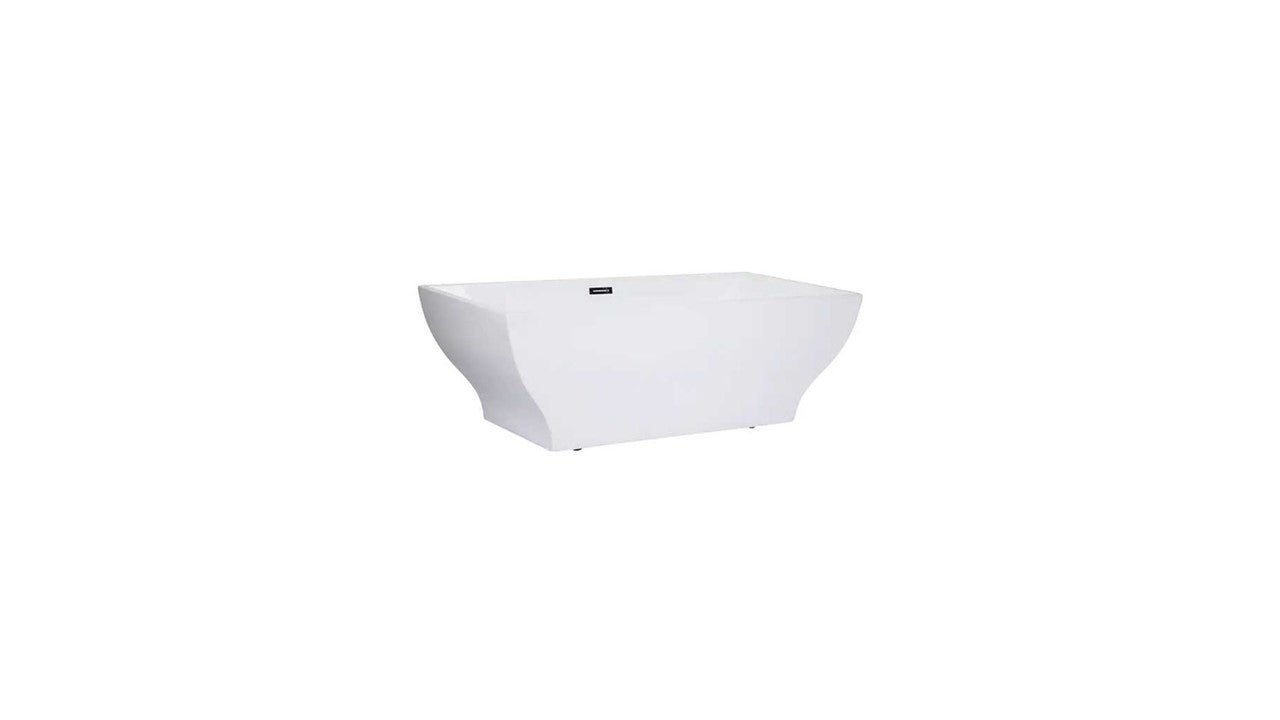 Trone 790049 Roshelle 66" x 32" Freestanding Acrylic Soaker Tub - White