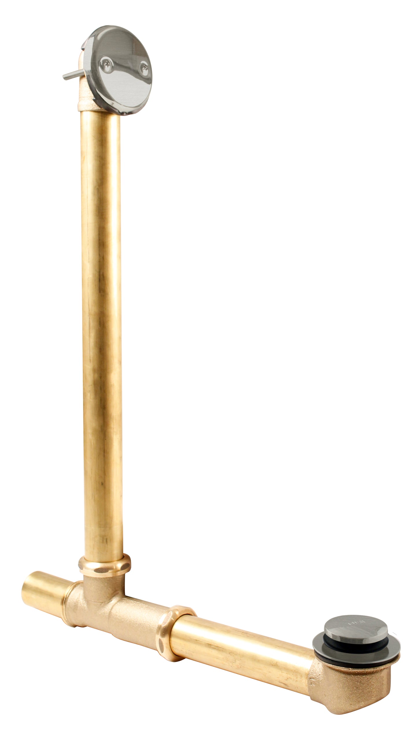 Westbrass 7931817-AF Above Floor Overflow with Tip-Toe Trim and 2-Hole Overflow Cover
