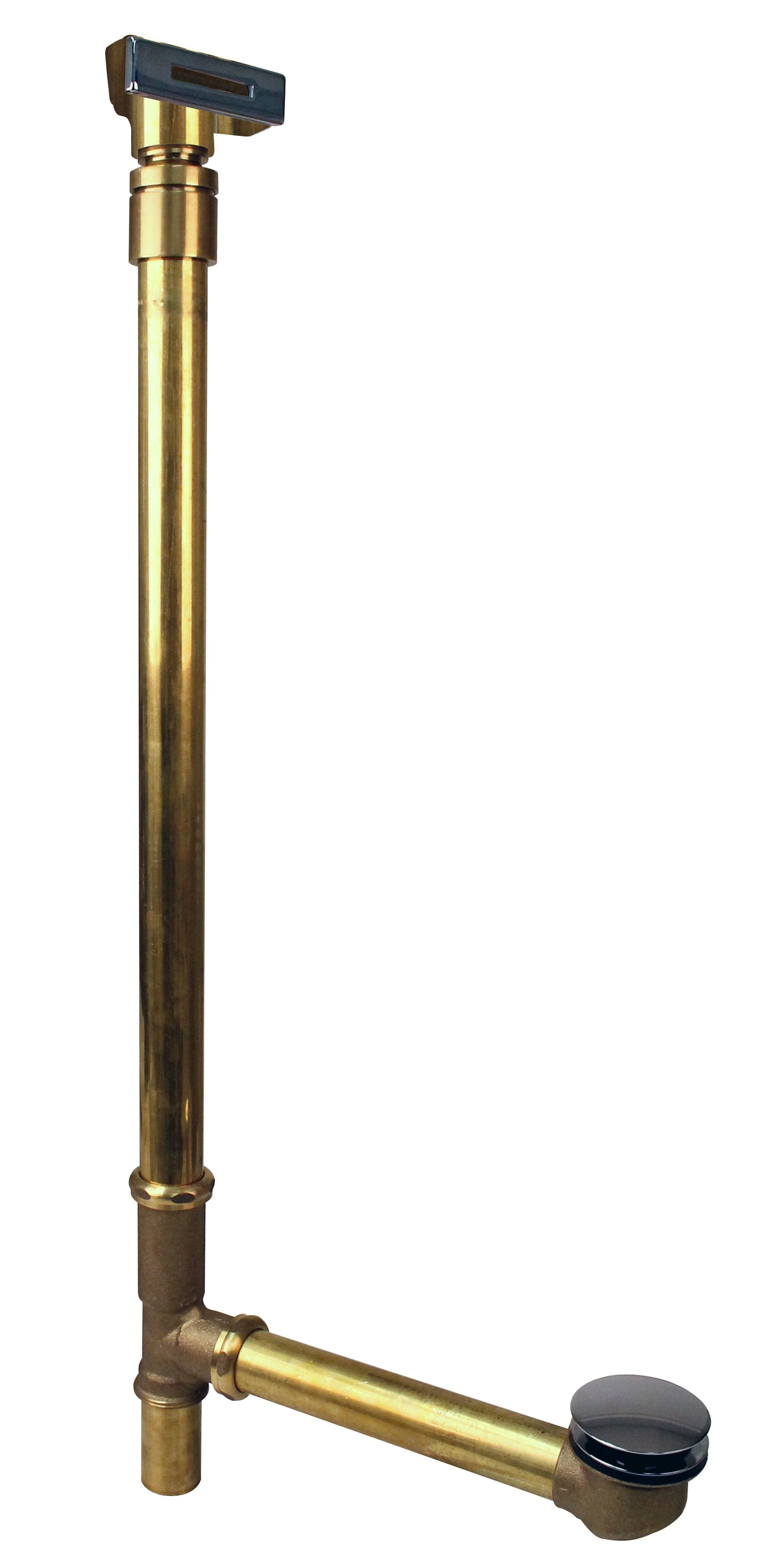 Westbrass 7931817BJLD 22 in. Ball Joint Linear Overflow with ADA Approved Tip-Toe Drain