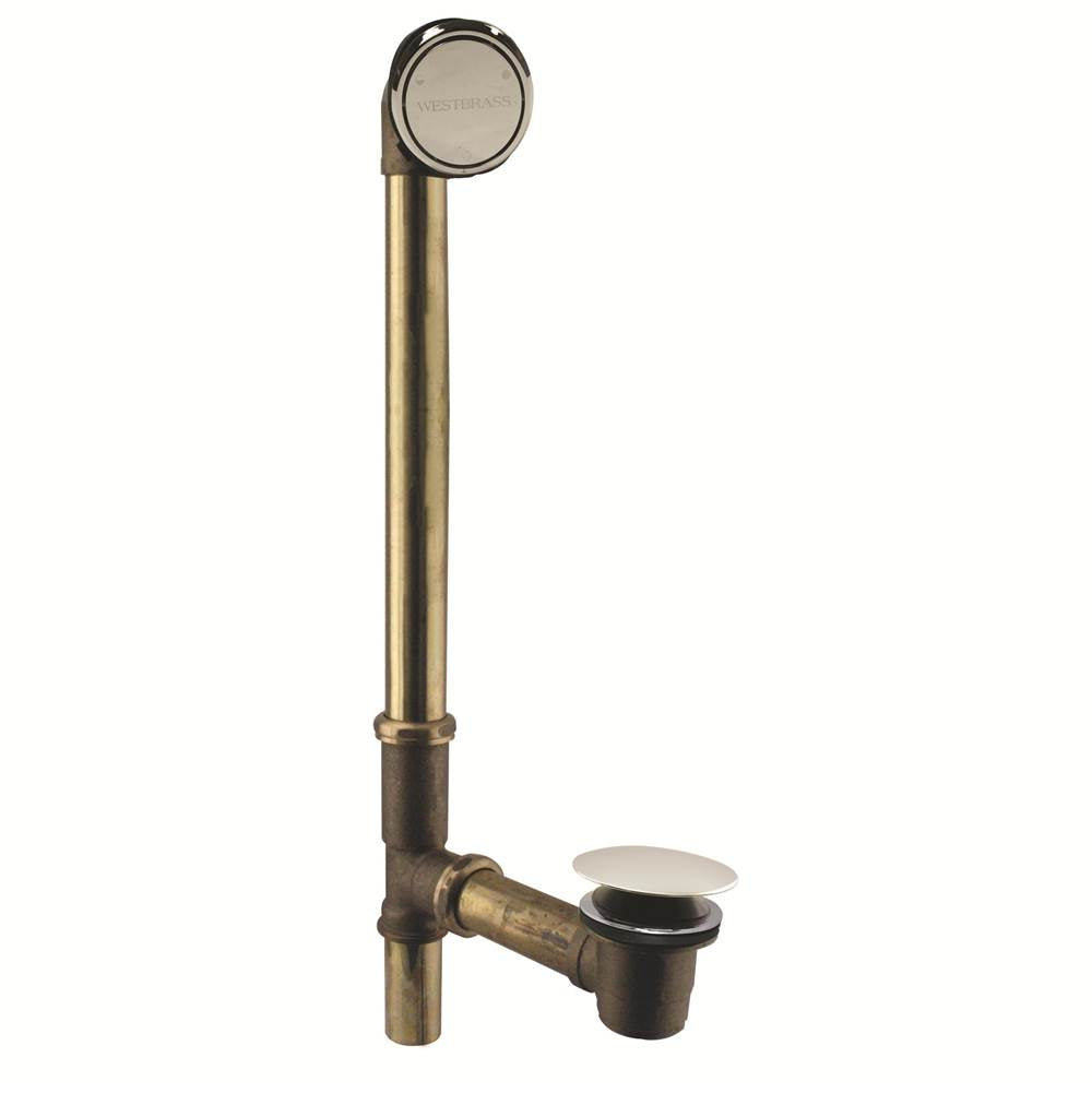 Westbrass 7931817CHM Patented Deep Soak Closing overflow with ADA Approved Tip-Toe Drain - Parent